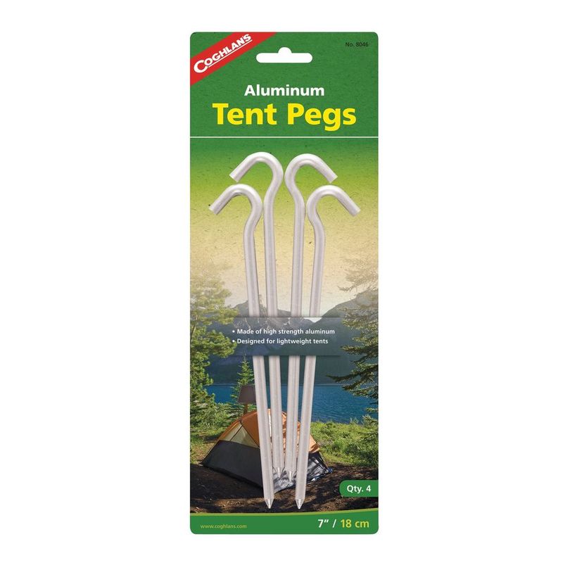 Aluminum Tent Pegs, 4 Pk